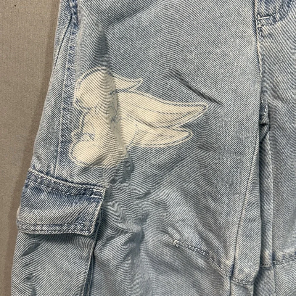 Looney Tunes Girl Barrel Jeans Sz 8 Tweety Bugs Bunny Lola Carpenter Cargo Pants